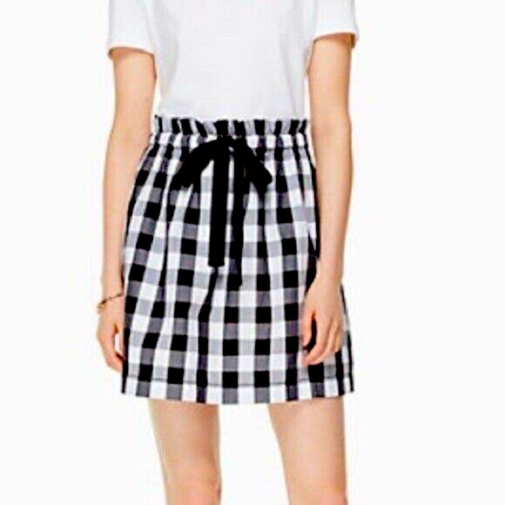 Kate Spade Broome Street Gingham Drawstring Skirt